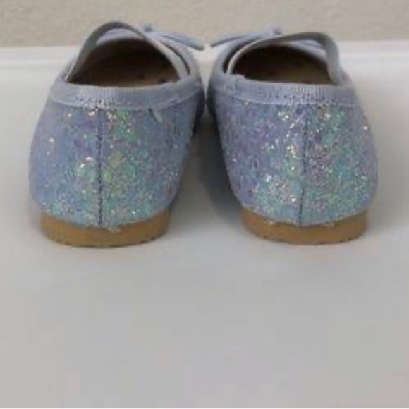 Cat & Jack Toddler Girls Lily Glitter Slip On Ballet Flats Purple Size 6 - Picture 3 of 12